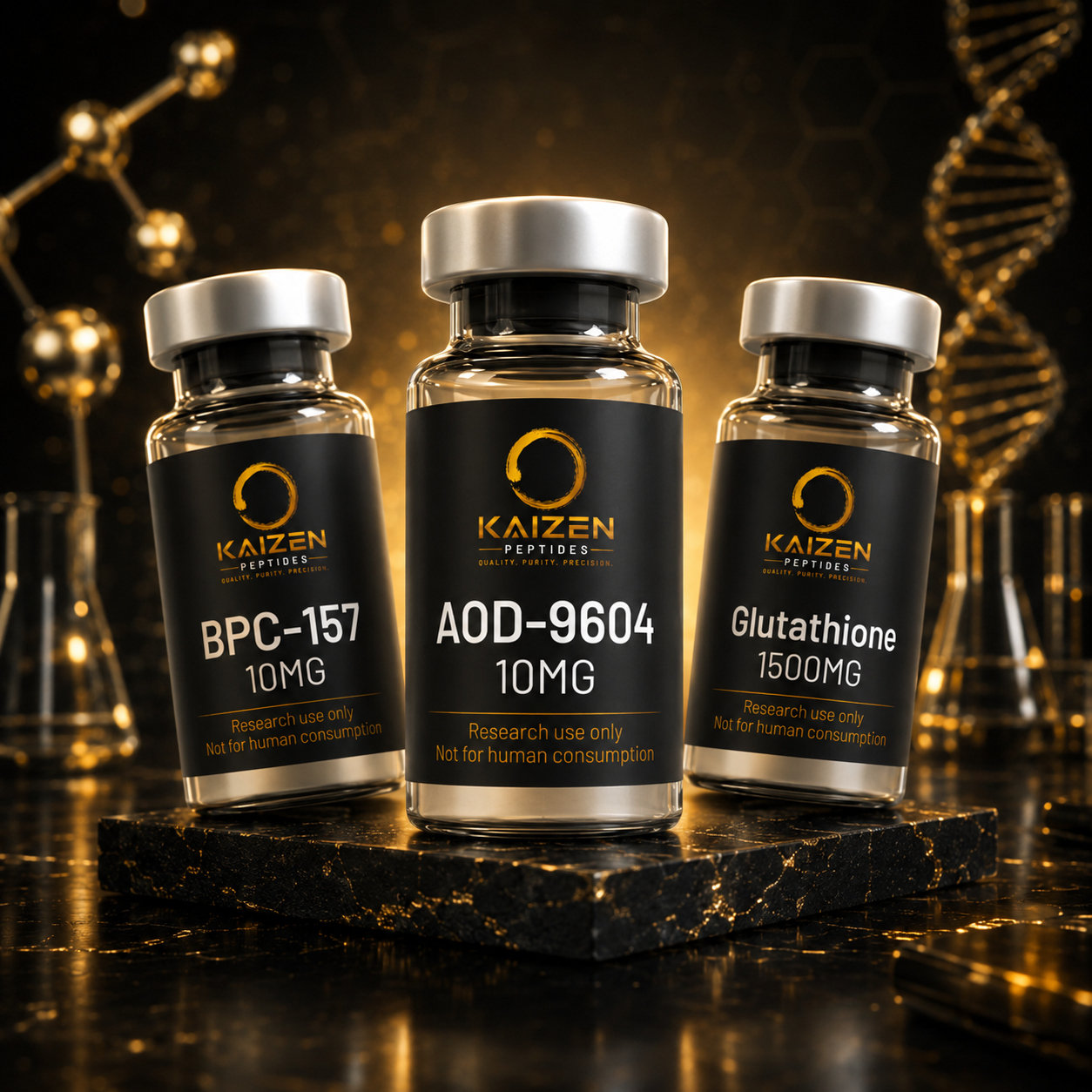 Kaizen Peptides research vials